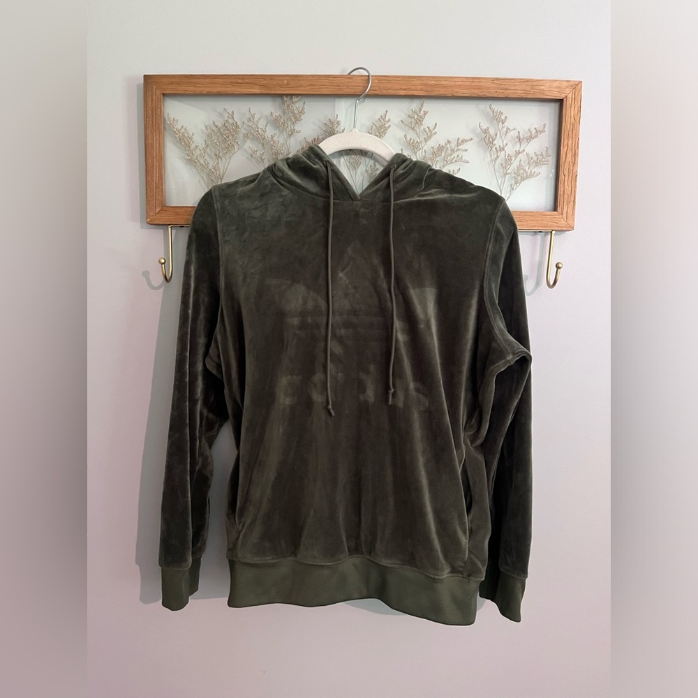 Adidas RARE Green Velvet Pullover Sweatshirt.